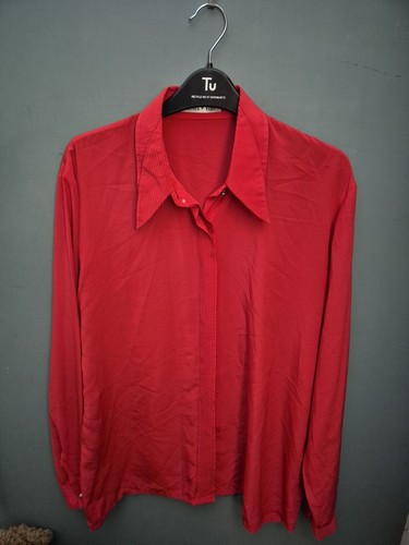 Camicia blusa rossa manica