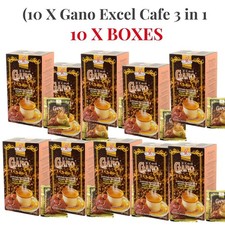 10 X Gano Excel Cafe 3 in 1 Caffè Ganoderma Reishi Halal (20 bustine) SPEDIZIONE DHL.