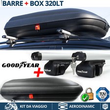 BOX Tetto 320LT+ BARRE Portatutto per Citroen C3 XTR GoodYear ANTIFURTO A SERRAT