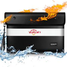 Borsa Portavalori Ignifuga Con Cerniera Impermeabile, Portasoldi Ignifugo E Fino