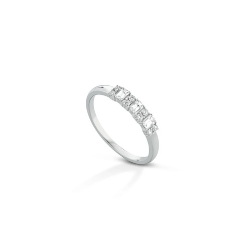 Anello trilogy oro bianco - anello, in