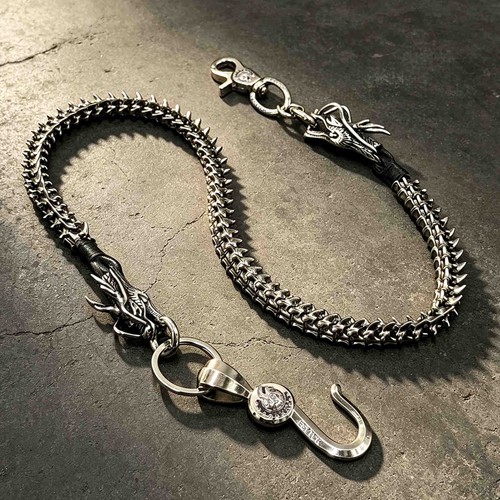 Catena portafoglio drago inox - portafoglio,
