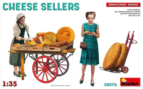 Cheese sellers diorama - sellers, 1:35