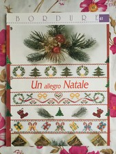 Schema punto croce Ricamo Bordure Un allegro Natale albero di Natale scarpone 