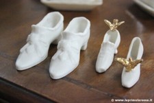 QUATTRO SCARPINE VINTAGE IN PORCELLANA DA COLLEZIONE- 4 VINTAGE MINIATURE SHOES