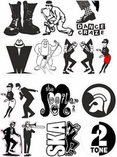 x16 Ska Vinyl Stickers retro