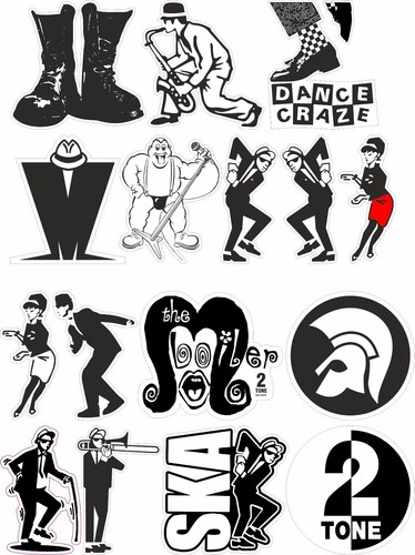 X16 ska vinyl stickers - vinyl,