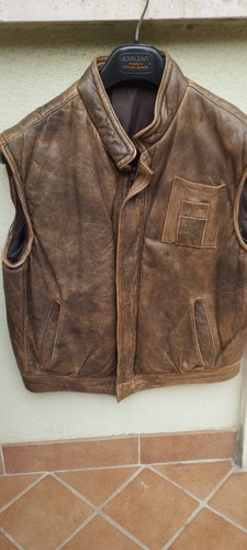 Gilet uomo pelle marrone - gilet, in