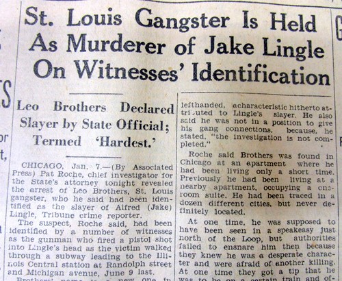 1931 newspaper capone gang - newspaper,