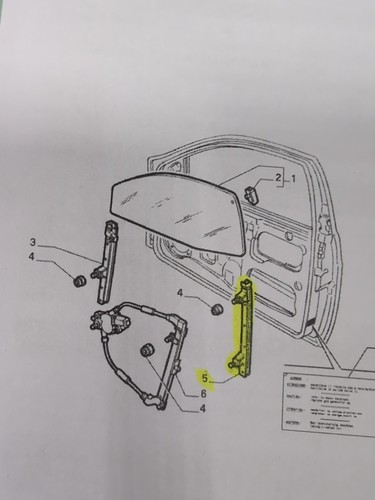 Guida vetro sportello - guida,