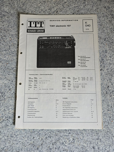 Manuale servizio originale - servizio,