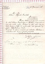 E7819 DOCUMENTO STORICO 1906 COMO P A CORTI SETERIE SETA LETTERA MANOSCRITTA