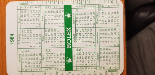 Calendario rolex vintage - calendario,