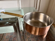 Casseruola in stile rame-acciaio inox, manici in ottone, 1.150 grammi, diametro 19 cm