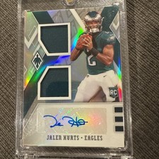 Jalen Hurts Rookie Auto Doppia