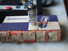 Telefunken ECC81 ◇ Made in Western Germany B9108624 stesso S/N UN PZ NOS NIB