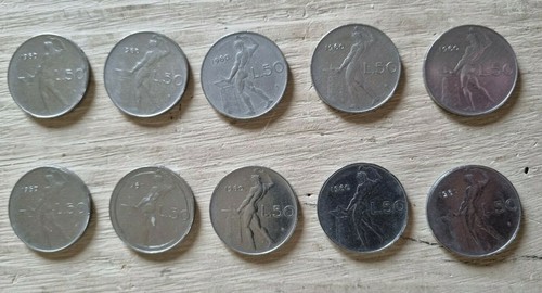 Lotto monete repubblica - di, 10