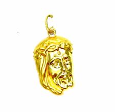 CIONDOLO ORO Giallo  18K  750/1000  Pendente Viso - Volto di  Gesu'  Cristo