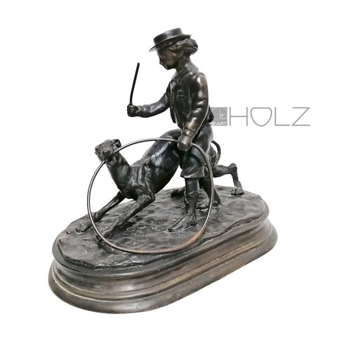 Statua bronzo bambino gioca - in,