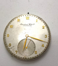 RARE VINTAGE IWC INTERNATIONAL WATCH  POCKET WATCH MOVEMENT WITH DIAL