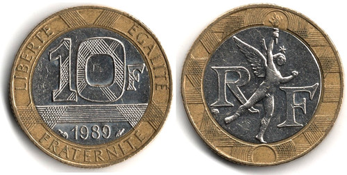 Francia francs 1989 - francia, francs,
