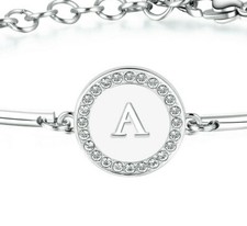 Bracciale GIOIELLI BROSWAY Da Donna chakra acciaio zirconi con lettera iniziale