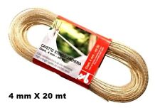 CORDA CAVO STENDI BIANCHERIA BUCATO PANNI ACCIAIO PLASTIFICATO 4 mm X 20 METRI -