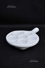 Set 4 Piatti Lumache Bianchi In Ceramica