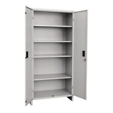 ARMADIO ARMADIETTO TUTTOPIANI 4 RIPIANI MENSOLE 80 x 40 x H179 METALLO GRIGIO