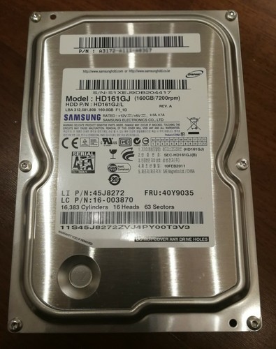 Hard disk samsung hd161gj - hard,