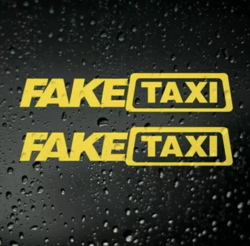 Fake taxi car bumper funny - taxi,