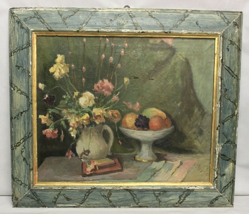 Vecchio dipinto olio tela - vecchio, su