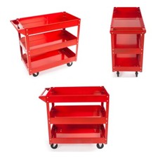 Carrello/Carrellino porta attrezzi rinforzato multiuso in metallo a 3 ripiani co