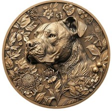 Insegna metallo cane Staffie bronzo retrò Staffordshire bull terrier regalo targa da parete