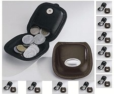 PORTAMONETE A TACCO stile VINTAGE in PELLE MARRO' ed OVALE in ARGENTO 925% 8595