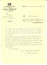 1928 ZEME (PV) Benemerenze di Anna BORRONE per medaglia d'argento *Lettera