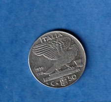 Italy 50 Centesimi Coin 1939