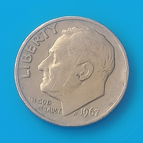 1967 roosevelt dime 10c one - 10c,