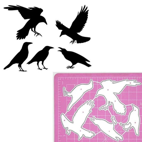 Halloween black crows - crows, metal