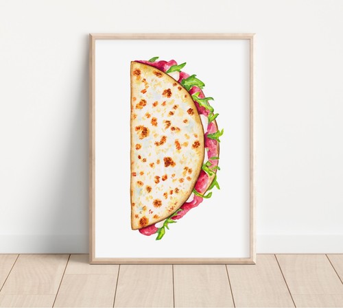 Acquerello piadina romagnola
