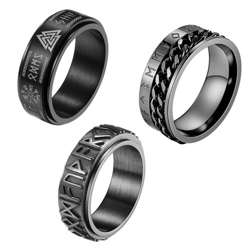 3pz anello uomo runa nordica - anello,