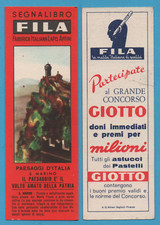SEGNALIBRO FILA SERIE PAESAGGI D'ITALIA REPUBBLICA DI SAN. MARINO GIOTTO ROSSO
