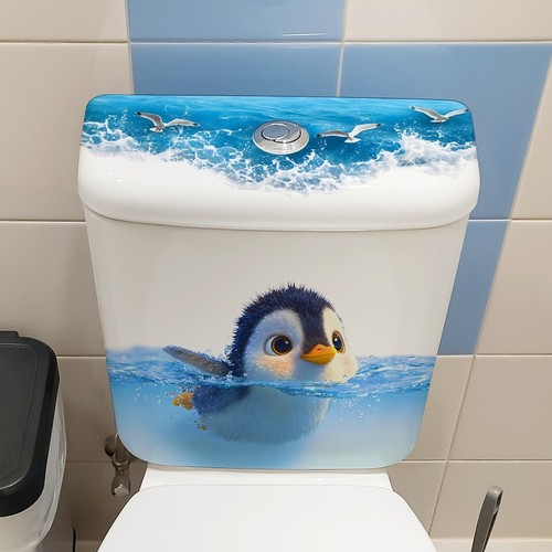 Adesivo pinguino pvc - wc, eco