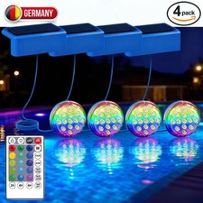 4 pezzi LED RGB subacqueo immersione spot luce illuminazione lampada acquario laghetto piscina