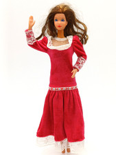 BARBIE MATTEL FAMIGLIA CUORE - MAMMA ABITO RED VELVET - ANNI '80