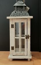 Lanterna In Legno Con Cappelliera In Metallo