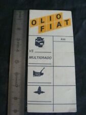 OLIO FIAT etichetta adesivo auto cambio olio tagliando vintage