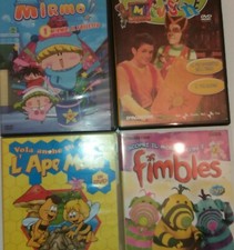DVD-SET DI 4 CARTONI ANIMATI-BAMBINI-L'APE MAIA,IL FANTABOSCO,MIRMO ,FIMBLES