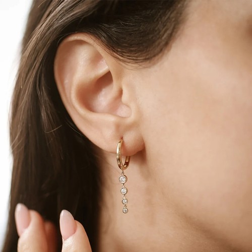 Orecchini cerchio argento - a,