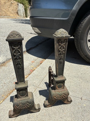 Coppia antichi andirons - coppia,